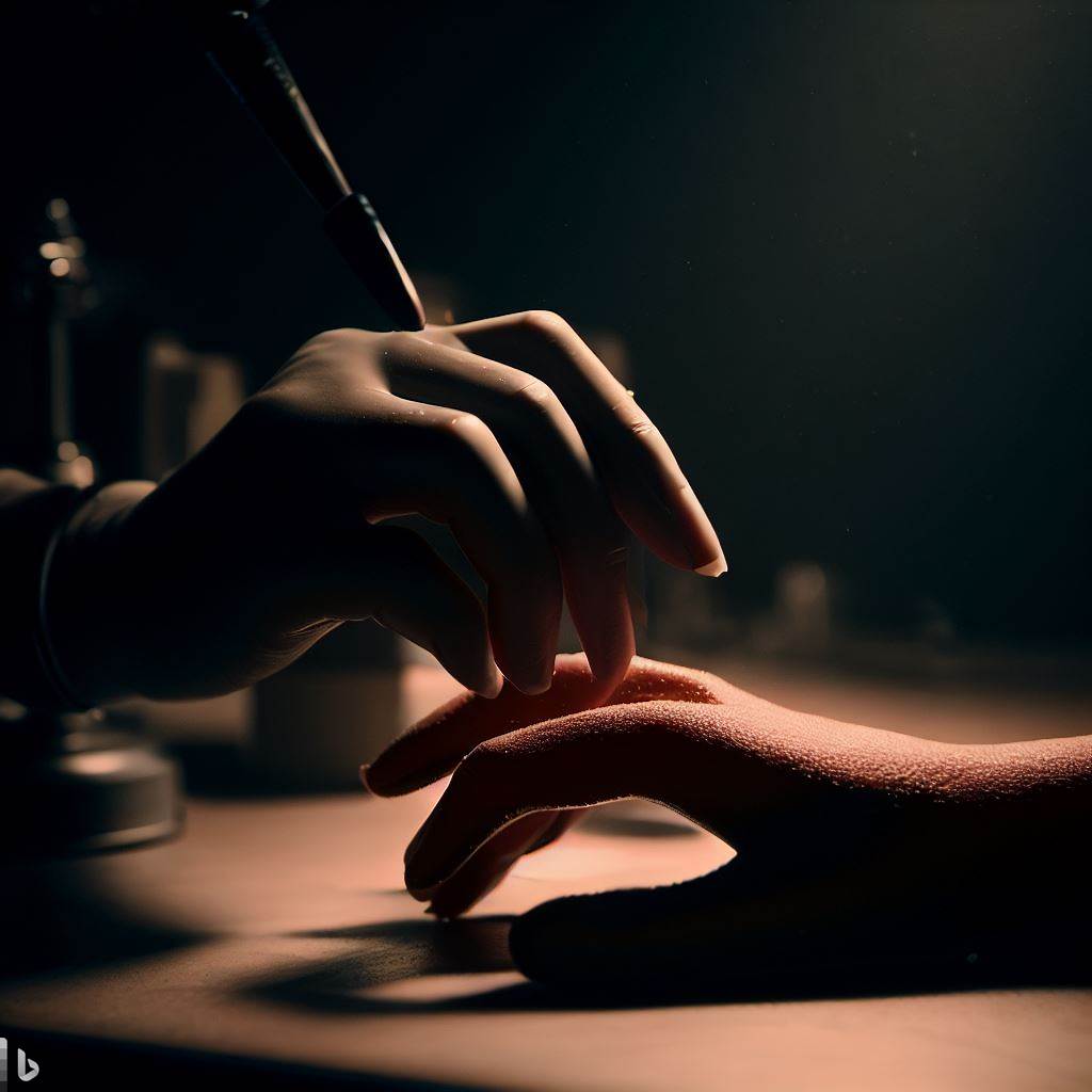 Ein Bild, das Person, Hand, Finger, Nagel enthält.

Automatisch generierte Beschreibung